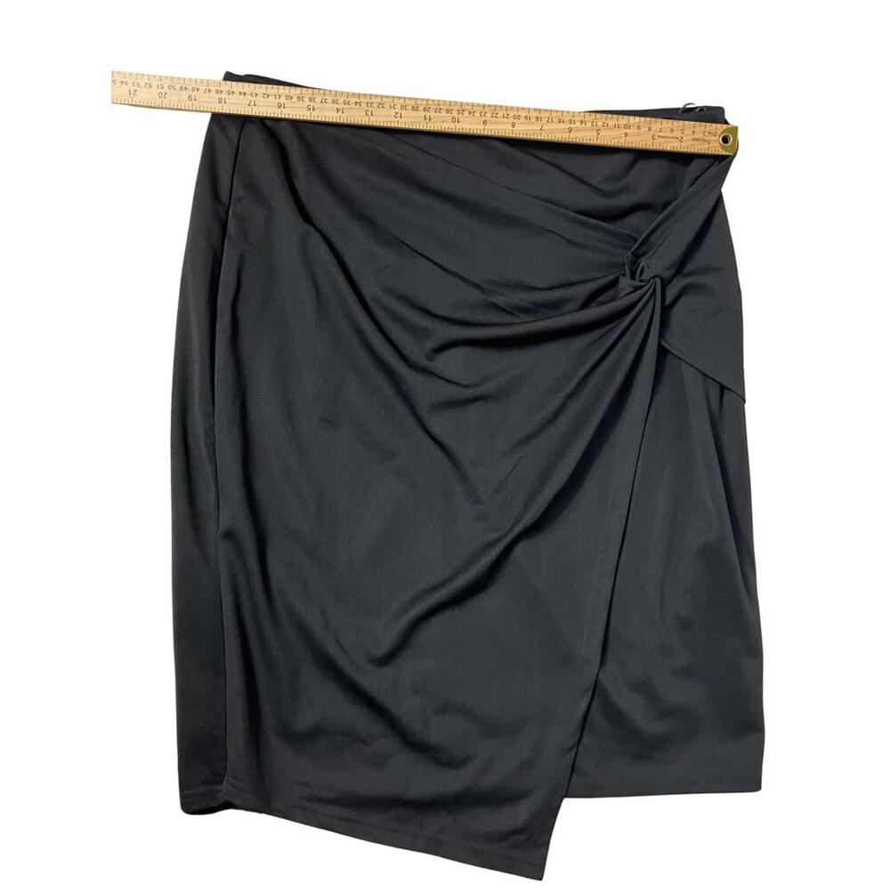 Kate Kasin Black Draped Wrap Skirt 2XL - Picture 4 of 7
